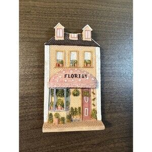 Woodbury Way Florist Small Town Store Front Flower Shop Facade w/Sawtooth Hanger